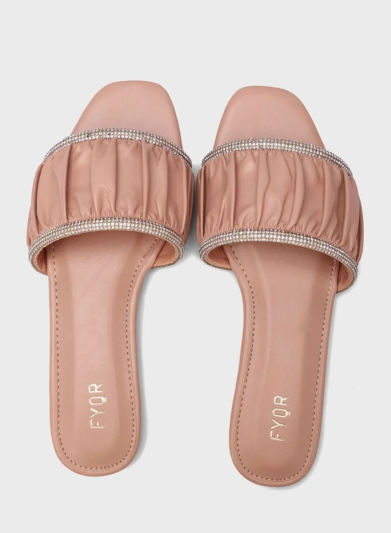 FYOR Quilted Strap Sandals