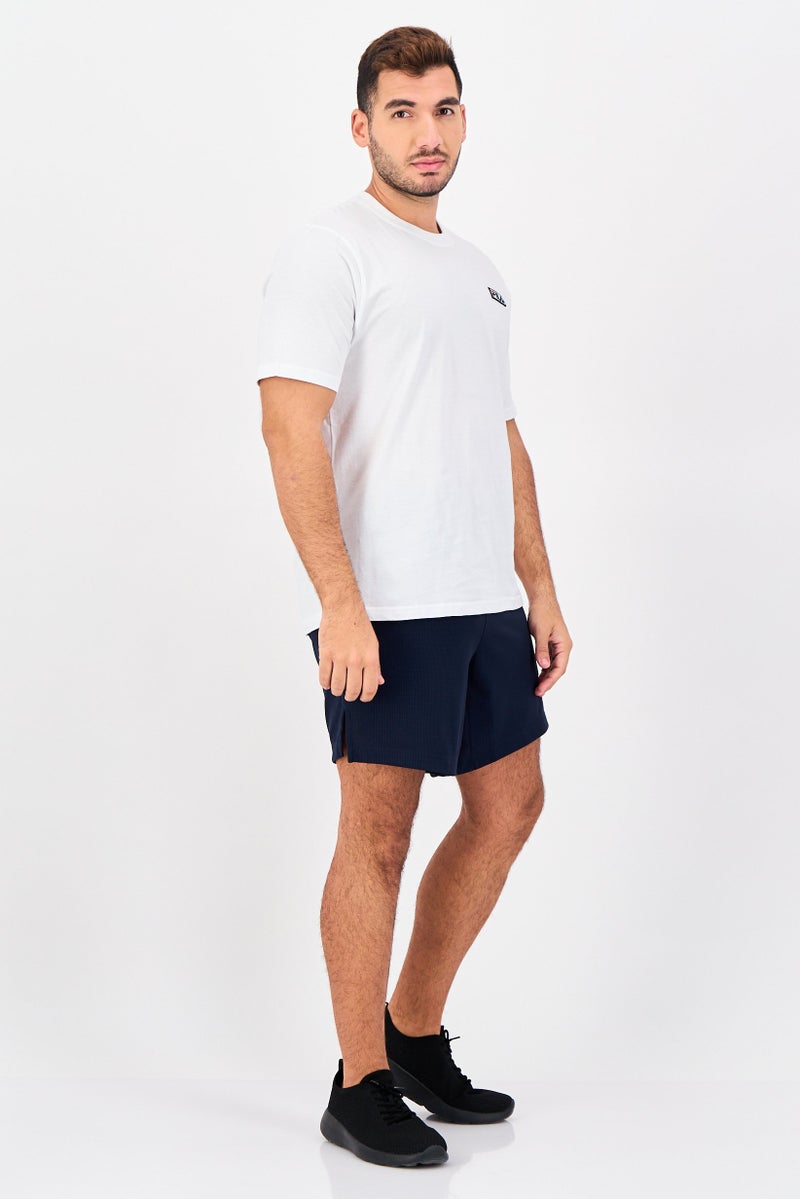 FILA Men Sportswear Fit Short Sleeve Outdoor T-shirt, White - Image 3