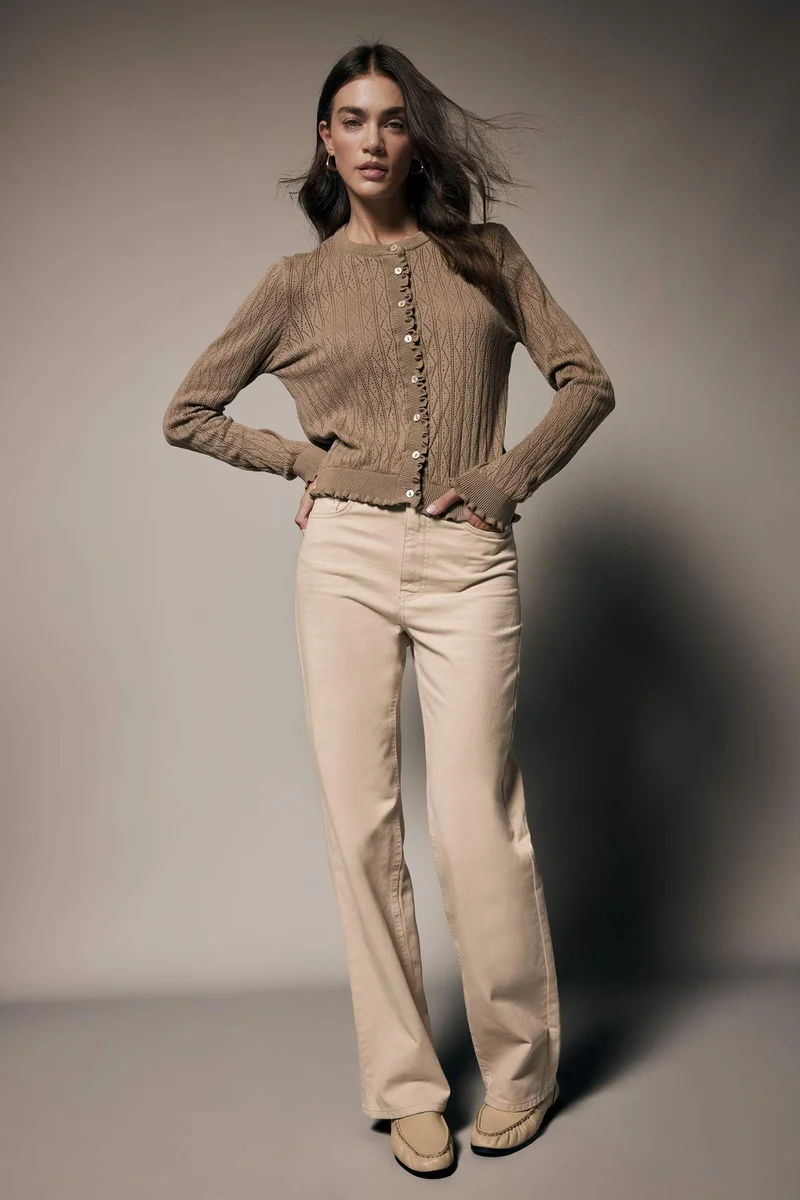 DeFacto Regular Fit Crew Neck Cardigan