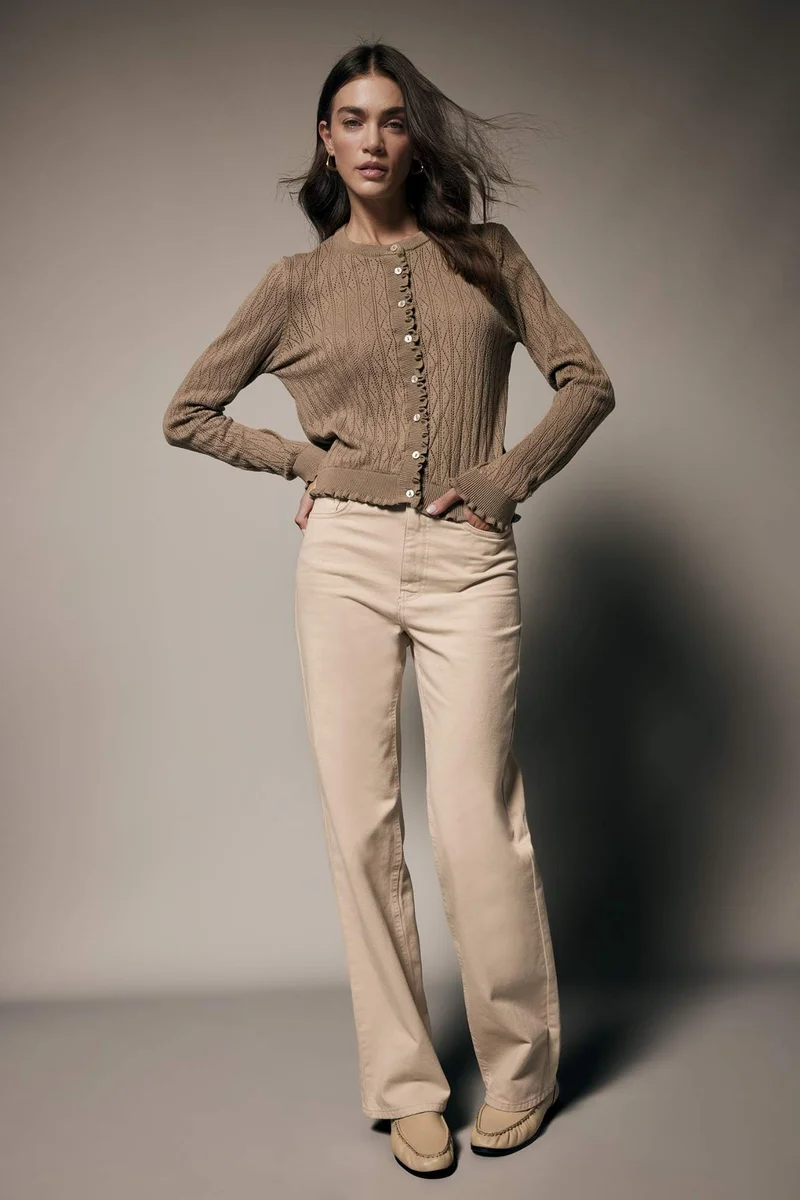 DeFacto Regular Fit Crew Neck Cardigan