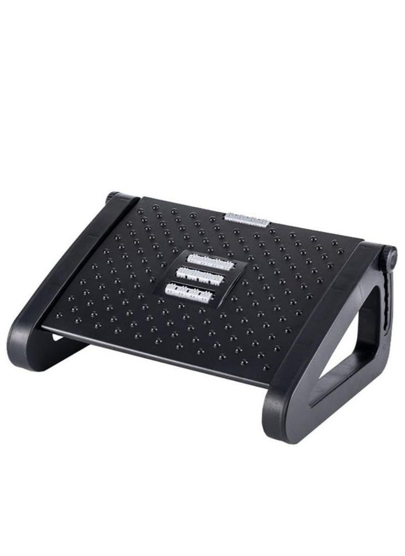 phomemo Under Desk Footrest，Adjustable Height Footrest，With Massage Roller ，Ergonomic Foot Stool With Massage Texture， For Home Office Pressure Relief (Black)  - Image 1