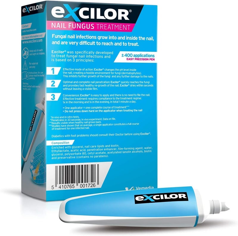 Excilor Nail Fungus Treatment Pen AntiFungal Nail Treatment to Repair Restore and Maintain Healthy Fingernails and Toenails - Image 2