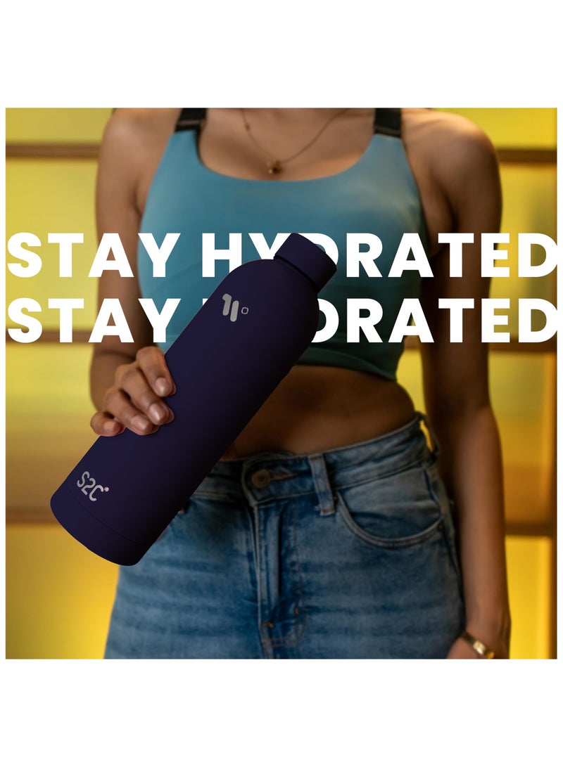 اي 2 سي زجاجة مياه من الفولاذ المقاوم للصدأ 750 مل - زجاجات مياه مزدوجة الجدار معزولة للمياه الساخنة زجاجة مياه من الفولاذ المقاوم للصدأ للأطفال زجاجة مياه ساخنة للأطفال زجاجة مياه ساخنة - Image 5