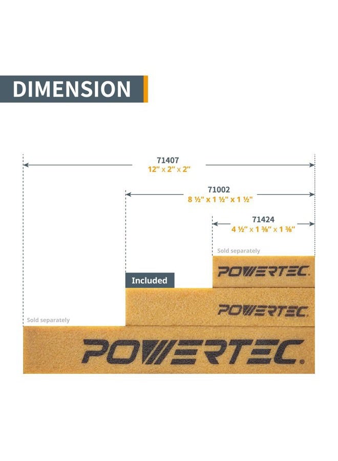POWERTEC 71002V Abrasive Cleaning Stick for Sanding Belts & Discs | Natural Rubber Eraser - Woodworking Shop Tools for Sanding Perfection - Image 3