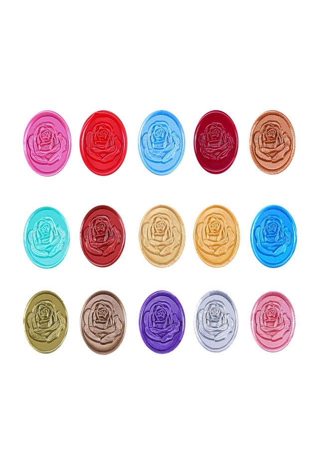 Yoption 15Pcs Sealing Wax Sticks with Wicks for Wax Seal Stamp, Wedding Invitations, Gift Packaging, Christmas (15 Colors) - Image 5