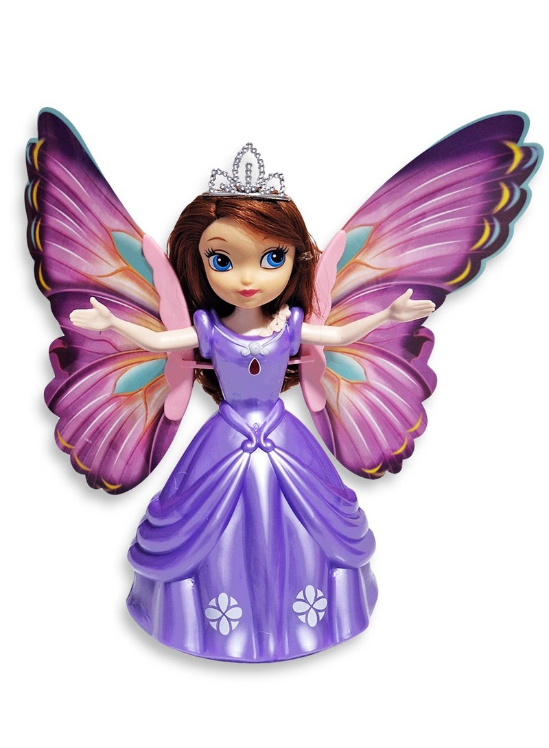 Musical Toys 360 Degree Rotating Dancing Doll Princess Girl Battery Operated Flashing Lights with Music Sound Toy - Image 1