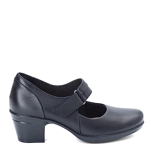 Clarks Women's Emslie Lulin Dress Pump, Black Leather, 7 - Image 3