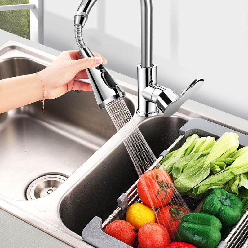 Calyrex Kitchen Tap Spray Head Faucet Sprayer Attachment 3 Functions Spray Head 360Swivel Faucet Spayer Head G12 Watersaving Sink Aerator for Kitchen Faucet Replacement Spray Head Polished Finished - Image 2