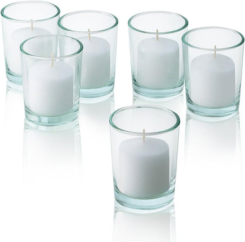 PARNOO Bulk Pack of 144 White Votive Candles - Box of 144 Unscented Candles - 10 Hour Burn Time - Bulk Candles for Weddings, Parties, Spas and Decorations - Image 5