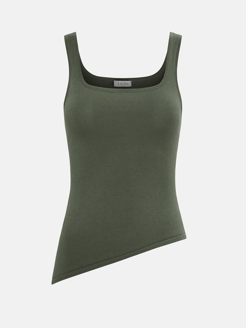 Lichi Jersey top with asymmetrical edge - Image 2