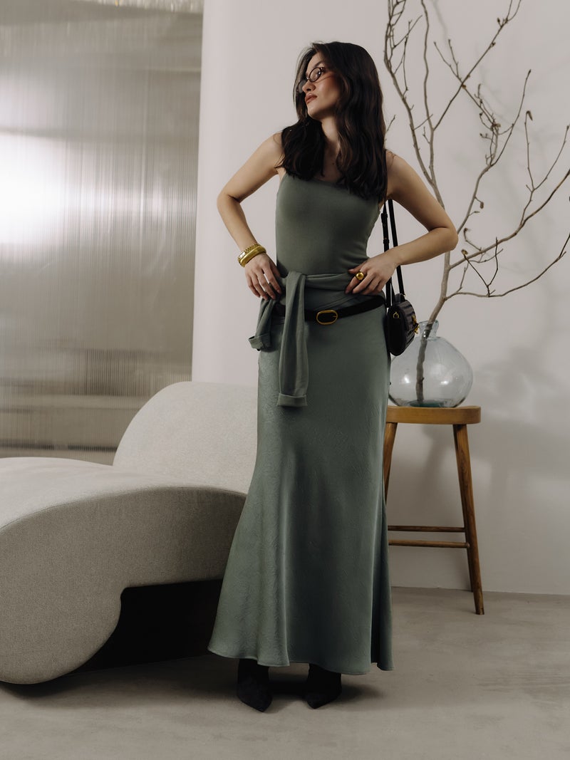 Lichi Jersey top with asymmetrical edge - Image 5