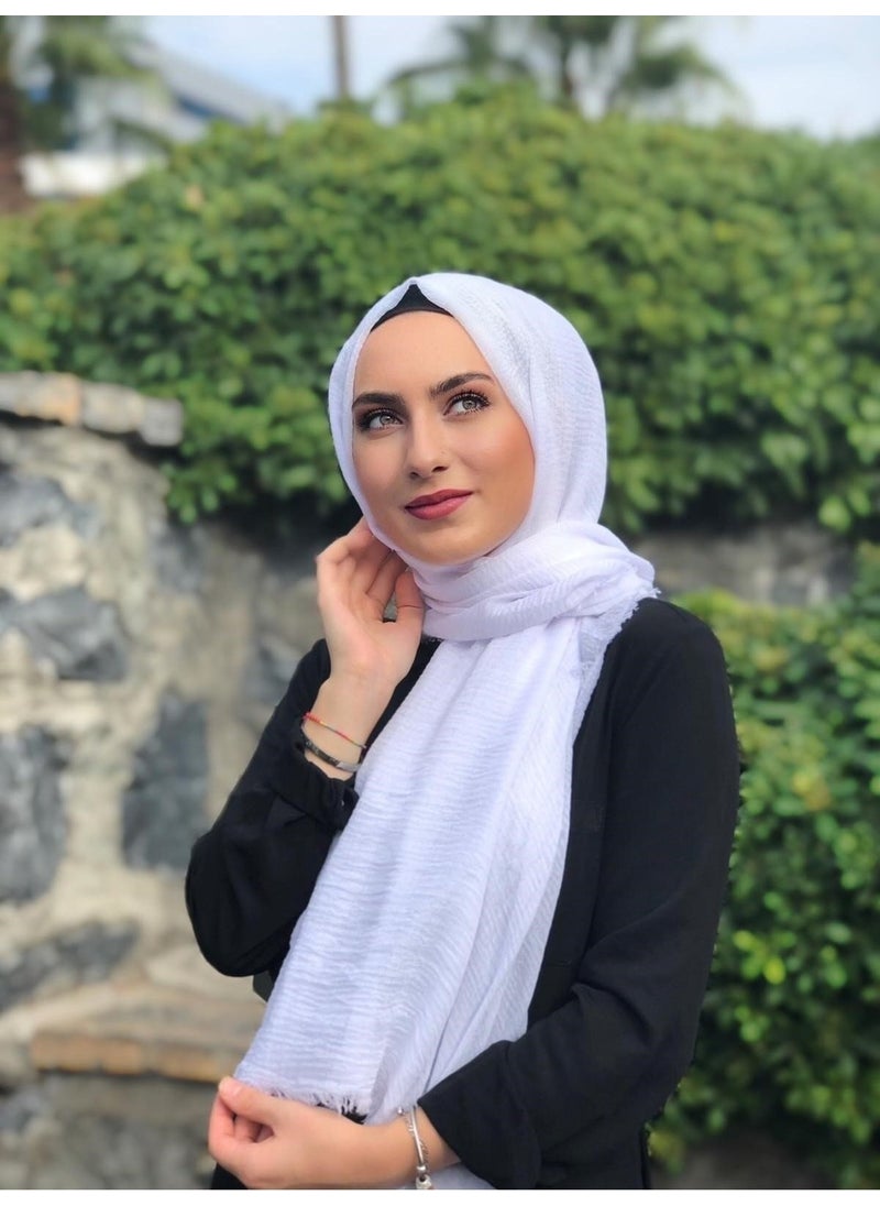 Belifanti Collection شال قطن بورومجوك أبيض 
