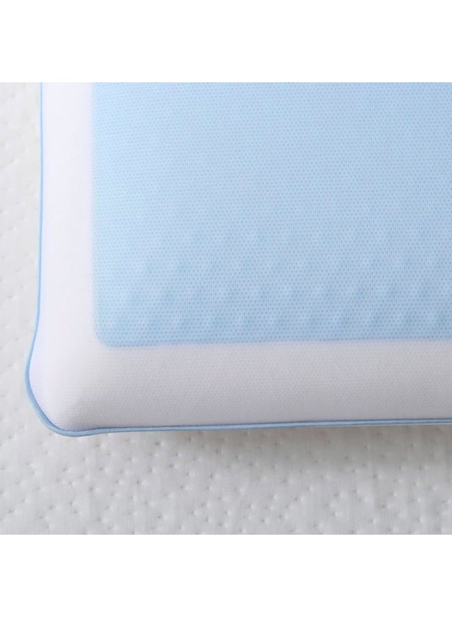 Cool Gel Cooling Pillow for Sleeping, Standard Size Cooling Memory Foam Pillow for Hot Sleepers, Reversible Ergonomic Design, Pressure Relief, Spine Alignment, Side, Back Contouring Support - Image 3