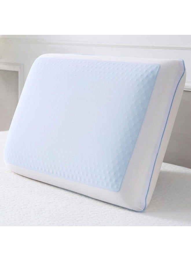 Cool Gel Cooling Pillow for Sleeping, Standard Size Cooling Memory Foam Pillow for Hot Sleepers, Reversible Ergonomic Design, Pressure Relief, Spine Alignment, Side, Back Contouring Support - Image 2
