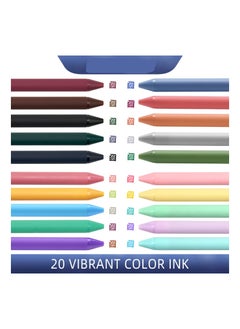 Y&D Ink Retractable Gel Pens, 0.5mm Fine Point, No Bleed and Smudging, Write with Dry Fast, Soft Rubber Feeling, Writes Smoothly, for Kids Adults, 20 Pieces (20 Color)  - Image 4