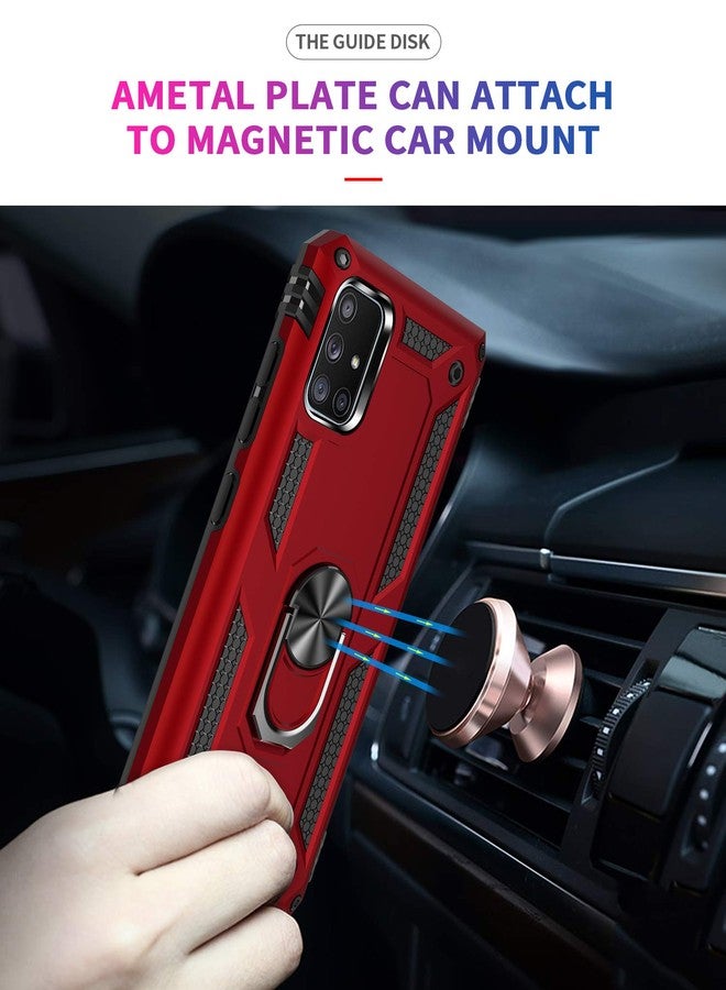PUSHIMEI Compatible with Samsung Galaxy A71 5G Case, Military Grade Heavy Duty Protection Phone Case Cover with HD Screen Protector Magnetic Ring Kickstand for Galaxy A71 5G (Black) - Image 4
