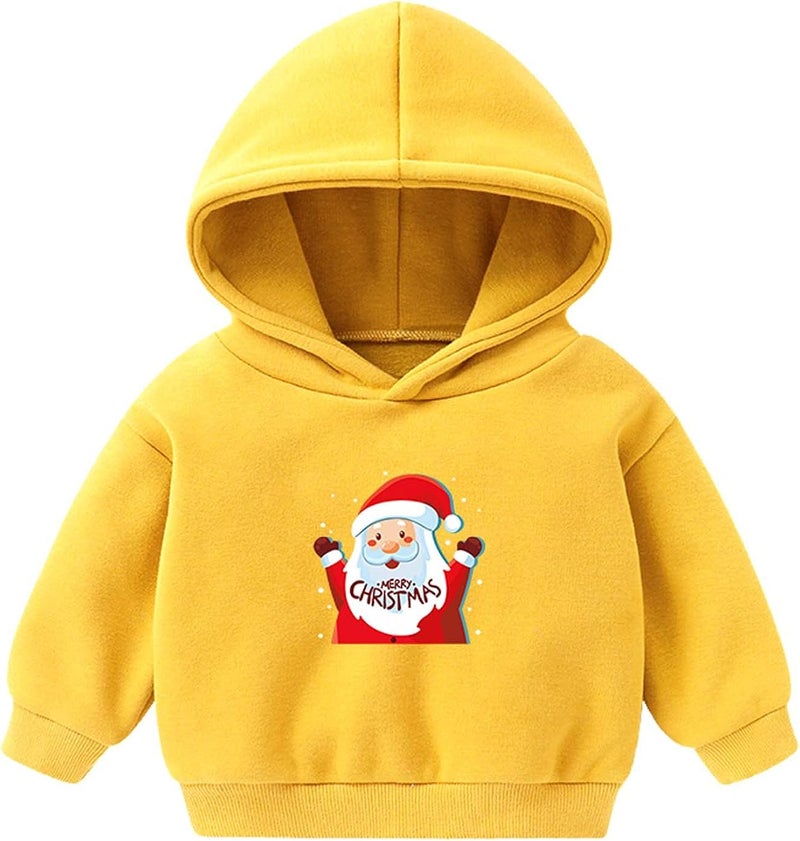 cheekyglo Fall Thin Hoodies Coat for Toddler Boys Girls,Winter Jacket Outerwear,Warm Santa Print Hoodie for Baby Children 2-6T - Image 1