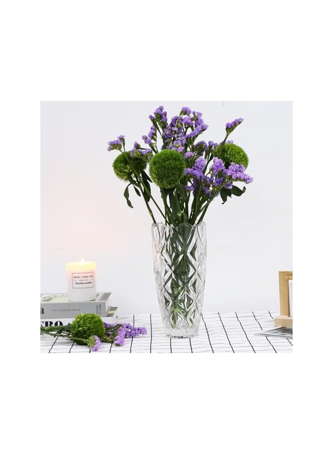 The Bros مزهرية زهور زجاجية، 25 سم مزهرية حديثة بسيطة، مزهرية زجاجية شفافة سميكة مبتكرة، ديكور ترتيب زهور مصنوع يدويًا، زينة مائية لطاولة الطعام، غرفة المعيشة، غرفة النوم - Image 4