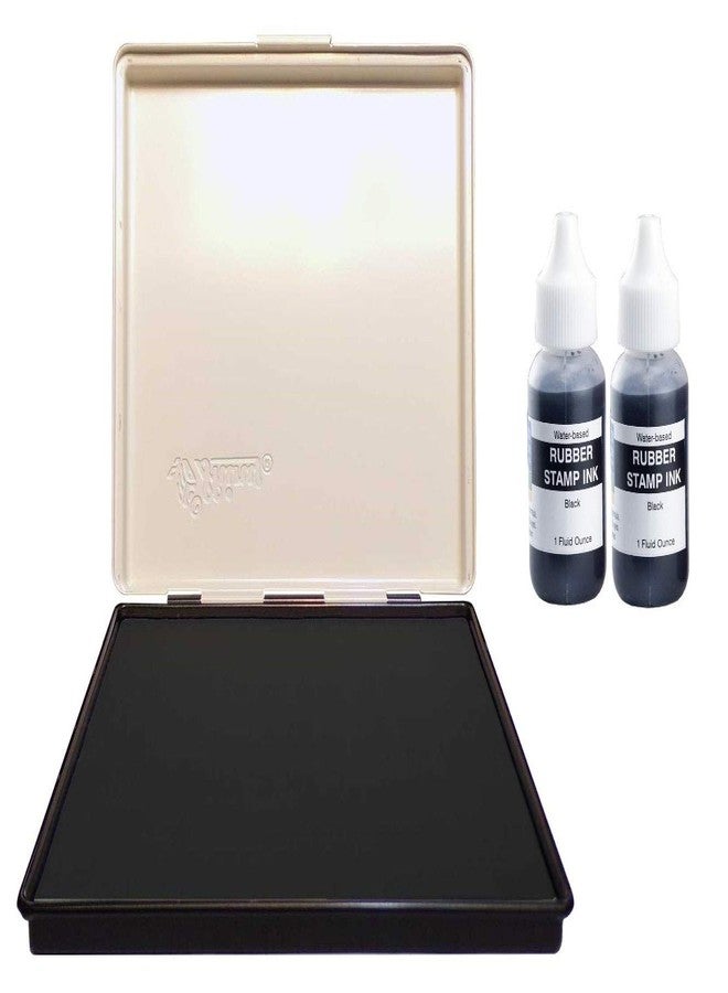 Uimprint Extra Large 7'' x 8'' Industrial Rubber Stamp Ink Pad, Black - Image 2