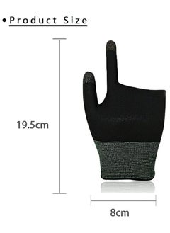 PYC E-Sports Gaming Gloves Finger Sleeves Anti-Sweat Breathable Thumb for Highly Sensitive Nano-Silver Fiber Material and Nylon PUBG Mobile Phone Games Accessories (Black)  - Image 4