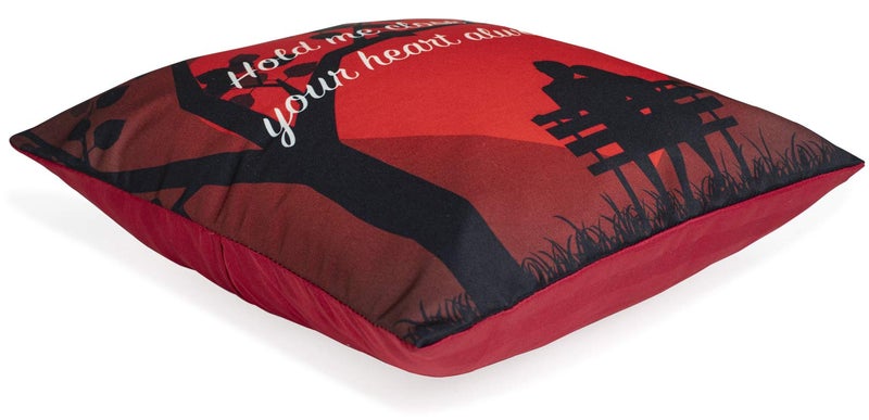 Next Bazaar Fiber Valentine Day Gift Combo Hold Me Close Pillow Cushion Cover With Filler(12 X 12) Mug 330 Ml And 1 Artificial Flower- Gifts For Girlfriend-Boyfriend-Wife-Husband Farewell Gift, Red - Image 4
