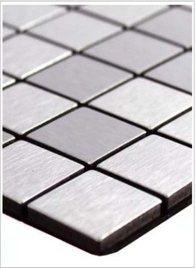 Matiko Peel and Stick Tile Backsplash, Stainless Steel Kitchen Backsplash, Self Adhesive Metal Tile (12"x12") (AB, 5) - Image 4