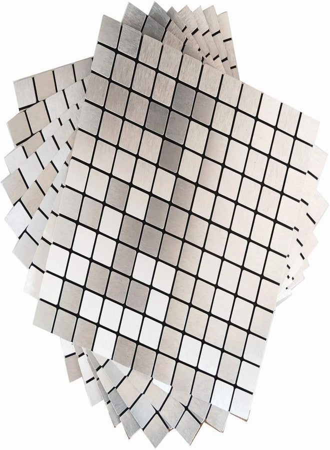 Matiko Peel and Stick Tile Backsplash, Stainless Steel Kitchen Backsplash, Self Adhesive Metal Tile (12"x12") (AB, 5) - Image 5