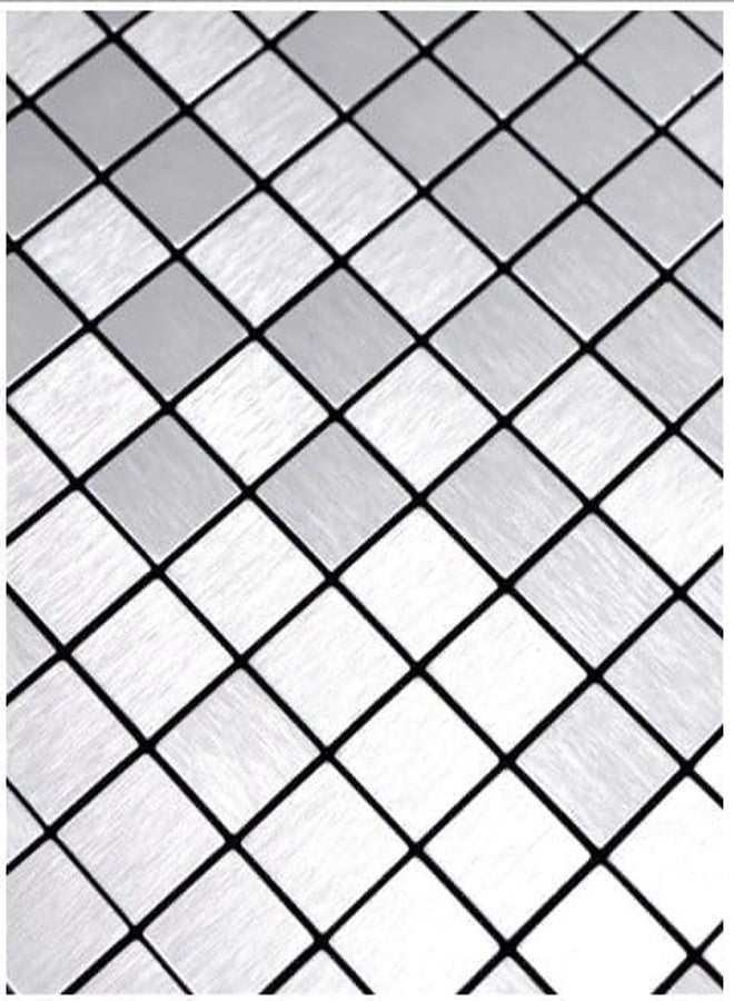Matiko Peel and Stick Tile Backsplash, Stainless Steel Kitchen Backsplash, Self Adhesive Metal Tile (12"x12") (AB, 5) - Image 2