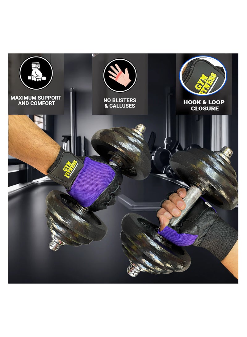 Spall Real Leather Weight Lifting Gloves Exercise Gloves Breathable Gym Gloves Weight Lifting Gloves For Men And Women Fingerless Workout Gym Gloves With Wrist Support Crossfit Lifting Training Cycling  - Image 2