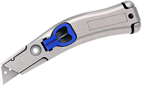 Bon Tool 15-500 Dolphin Knife Heavy Duty Anti Slip Utility Knife- Box Cutter with Holster, Ultra Sharp, Quick Blade Change Mechanism with Lock-Back Design - Image 1