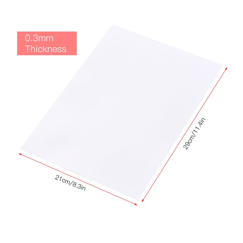 Printable Shrink Film 25 Translucent Sheets: 8.3 * 11.4 In One Side Frosted One Glossy - Inkjet Printer Compatible Shrink Sheets for DIY Home Art Accessories - Image 3