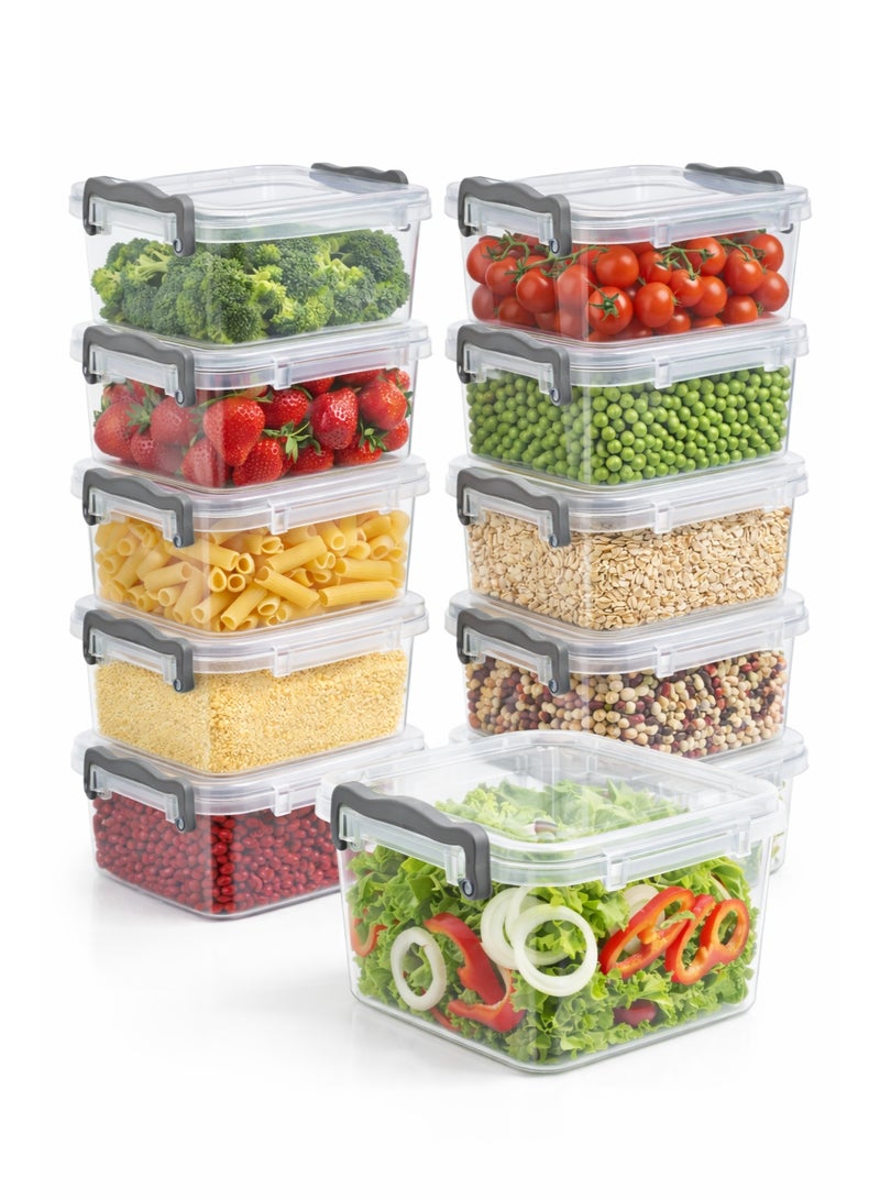 فافيلا طقم من 10علب لتحضير الوجبات في الميكروويف شفاف 550ملليلتر-كود 674 - Image 4