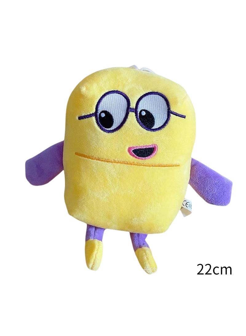 1-Pieces Alphabet Doll Funny Emojis Cotton Number Plush Toy Yellow-Jm2 