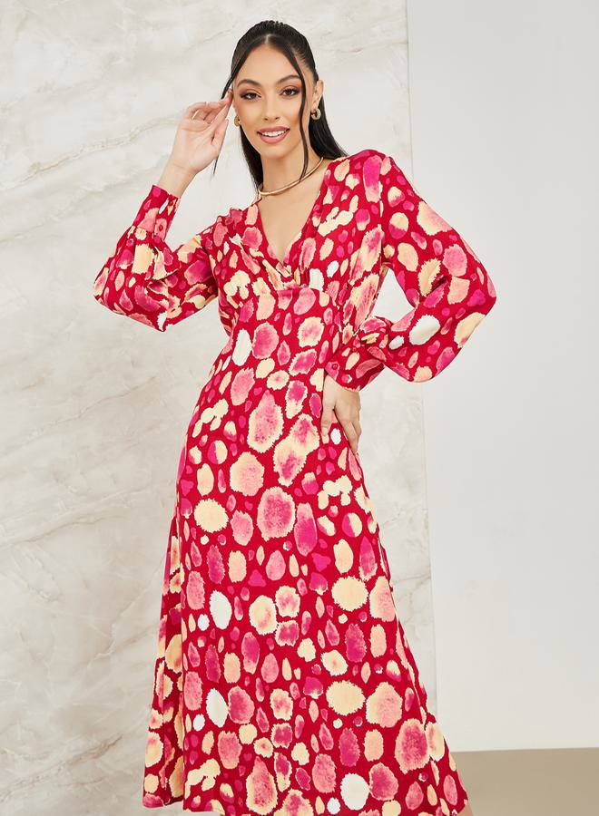 Styli Polka Dot Midi Dress  - Image 2