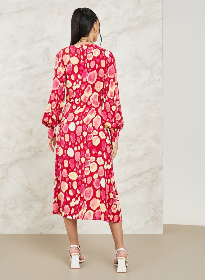 Styli Polka Dot Midi Dress  - Image 4