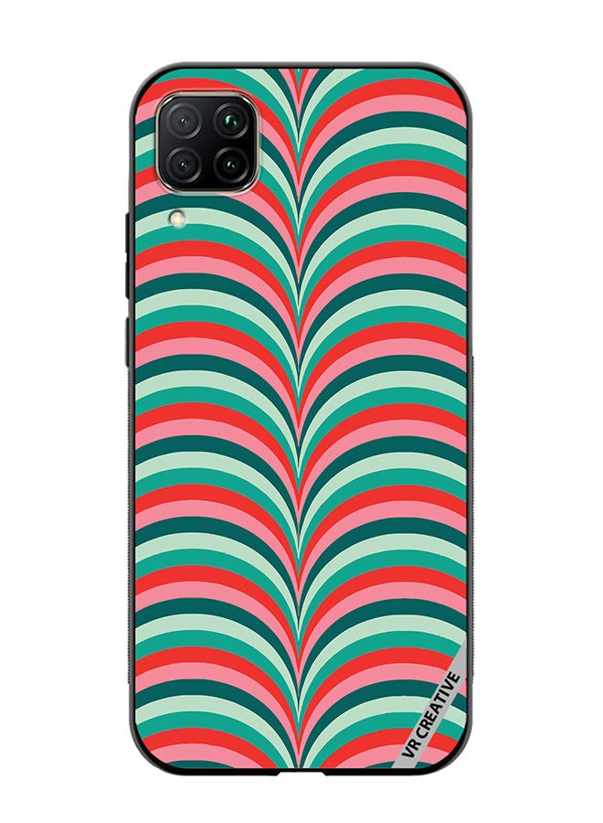 VR CREATIVE Protective Case Cover For Huawei Nova 7i/P40 Lite Strips Design Multicolour - Image 1