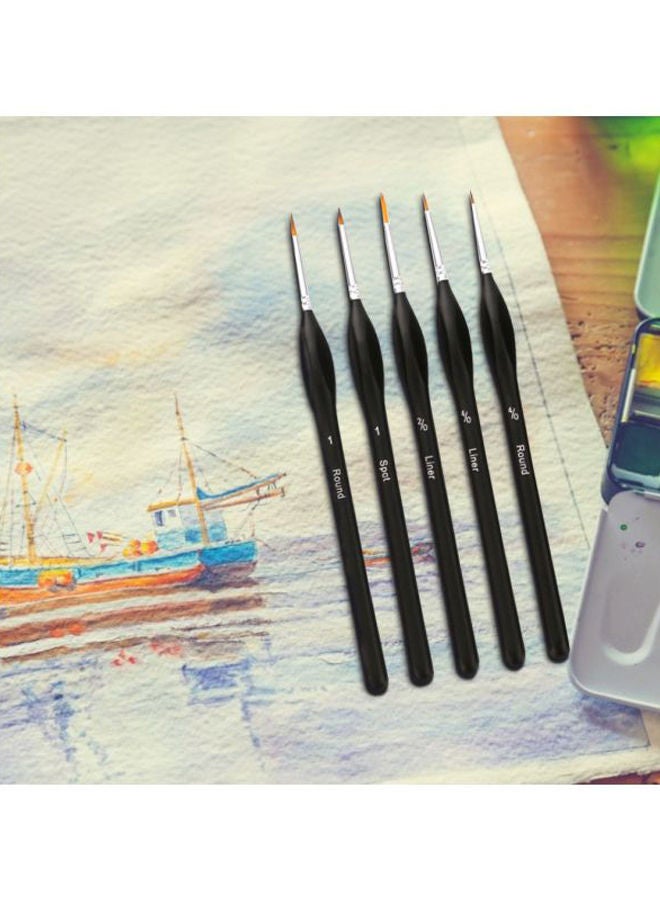 NIBEMINENT 15-Piece Professional Paint Brush Set Black/Silver/Orange - Image 2