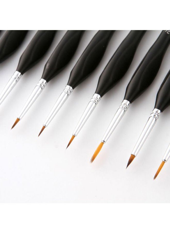 NIBEMINENT 15-Piece Professional Paint Brush Set Black/Silver/Orange - Image 3