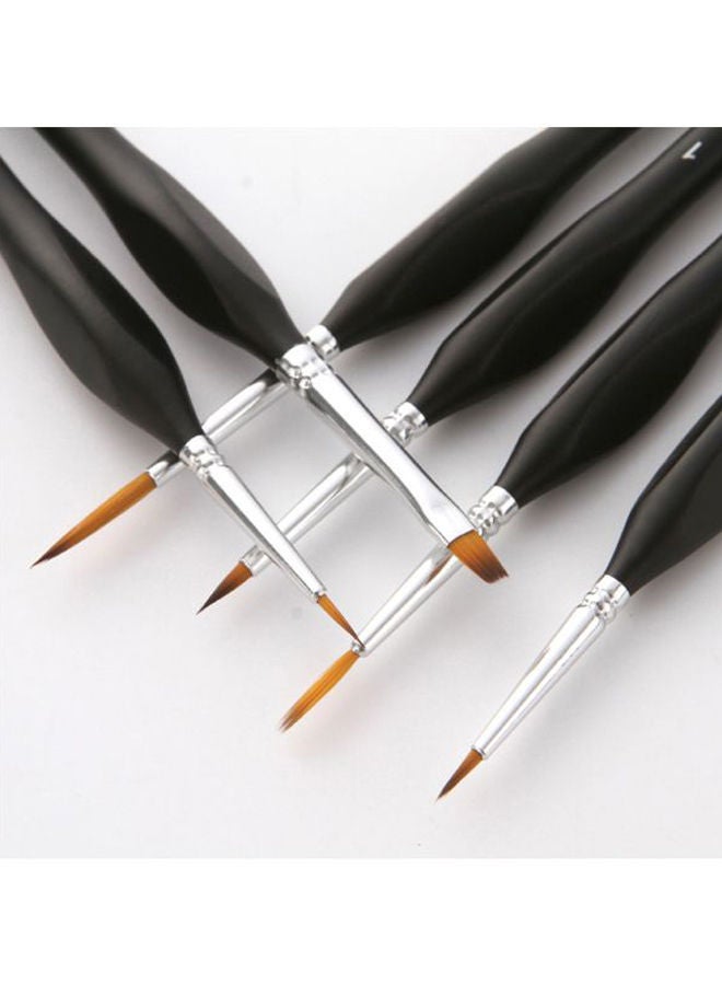 NIBEMINENT 15-Piece Professional Paint Brush Set Black/Silver/Orange - Image 4