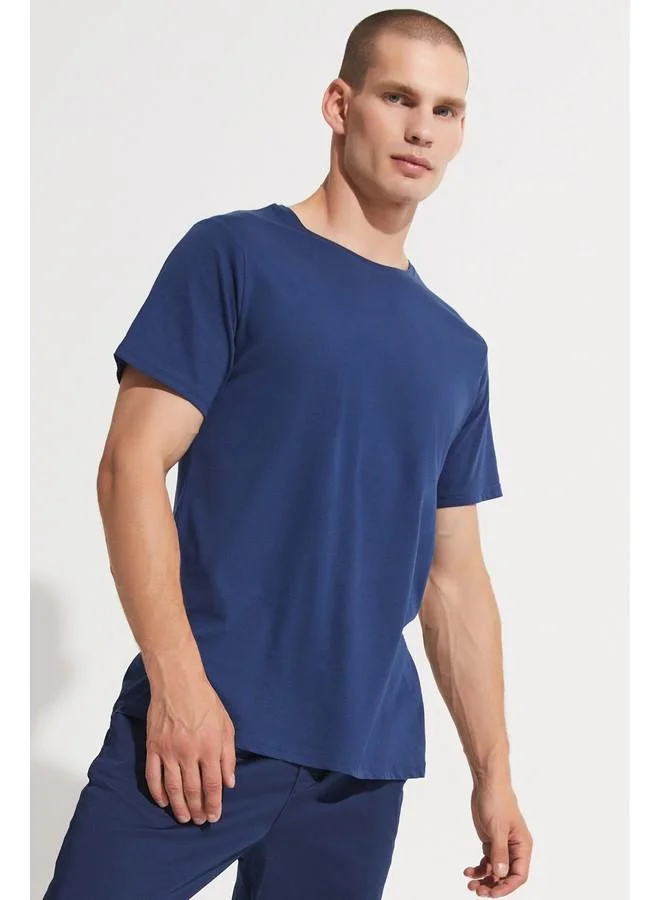 JUNE June Indigo- White 2 Pack 100% Cotton Basic Men Tshirt Black - White