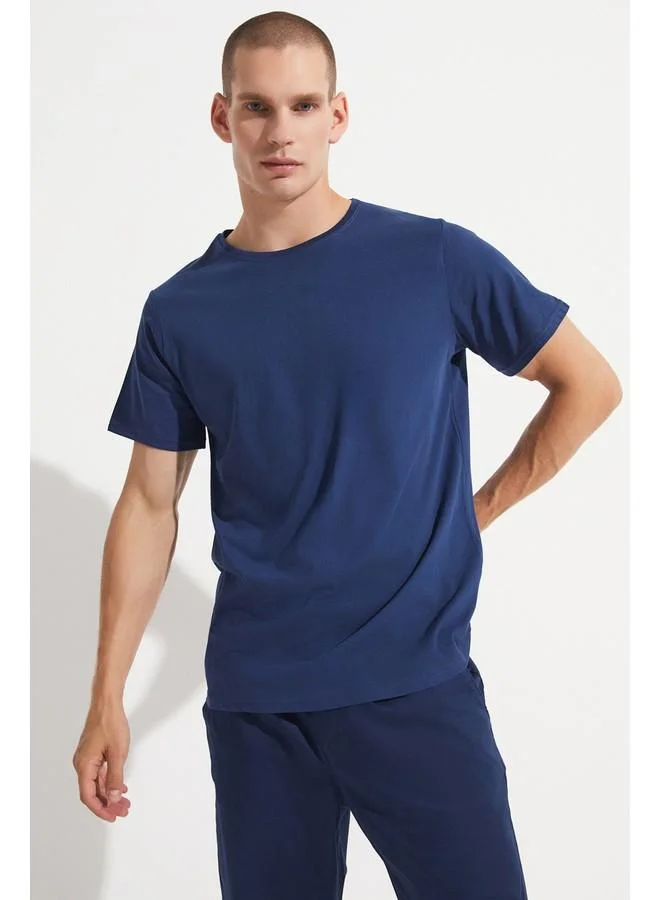 JUNE June Indigo- White 2 Pack 100% Cotton Basic Men Tshirt Black - White