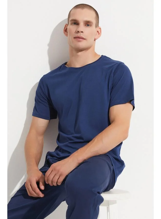 JUNE June Indigo- White 2 Pack 100% Cotton Basic Men Tshirt Black - White