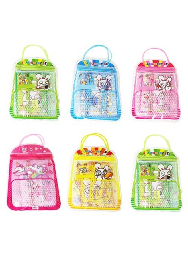 PARTEET Mix Stationery Gift Set In A Bag For Kids (Multi Color, Pack Of 6, Fabric, Modern, Multicolor) - Image 1