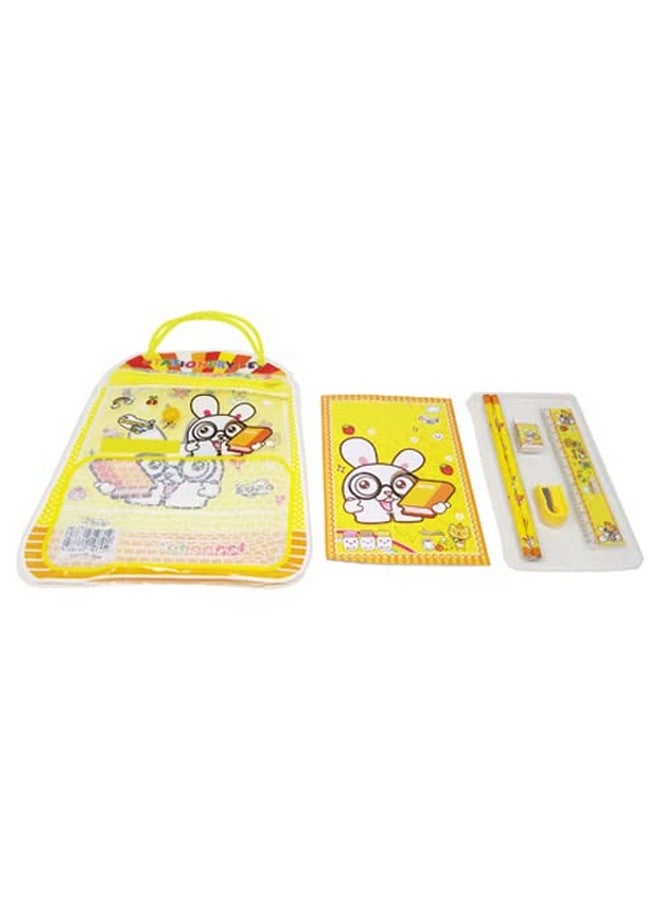 PARTEET Mix Stationery Gift Set In A Bag For Kids (Multi Color, Pack Of 6, Fabric, Modern, Multicolor) - Image 2