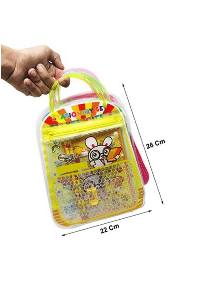 PARTEET Mix Stationery Gift Set In A Bag For Kids (Multi Color, Pack Of 6, Fabric, Modern, Multicolor) - Image 4
