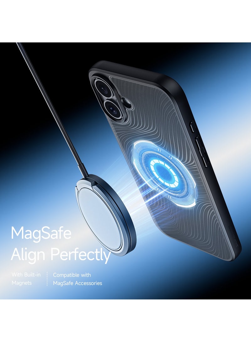 دوكس دوتشيز جراب ايمو دوكس دوكيس شفاف مضاد للاصفرار [غطاء خلفي صلب من البولي كربونات ومن السيلكون ] يدعم الشحن اللاسلكي المغناطيسي جراب واقٍ مقاوم للصدمات متوافق مع IPhone 16 Plus  (أسود) - Image 2