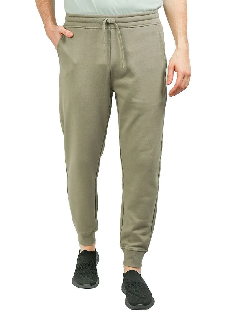 GIORDANO Men's French Terry Jogger Pants - Slim Fit, Elastic Waist, Comfortable & Stylish