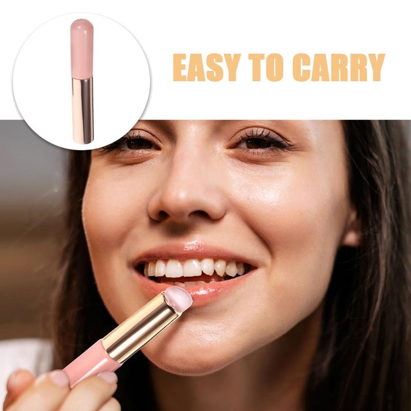 GANAZONO 4pcs Silicone Lip Brush Set for Women Makeup Tools Portable Lipstick and Concealer Applicator with Dustproof Caps Pink Blending Lip Applicators and Gloss - Image 3