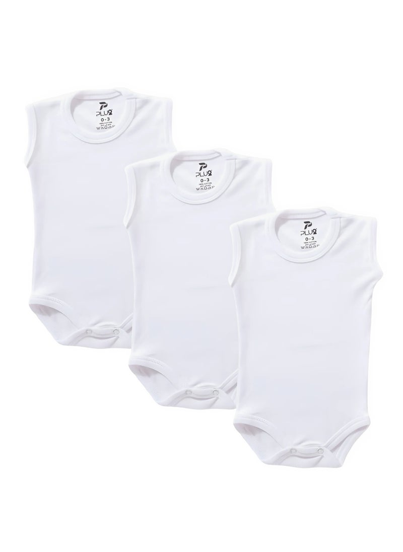 Pluto - Pack of 3 Cotton Sleeveless Bodysuit for Baby - Image 1