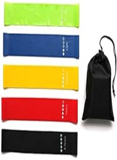 OR Yoga Resistance Band 5 Piece Exercise Ring Exercise Belt Suitable for Home Fitness Physiotherapy and Carrying Bag 